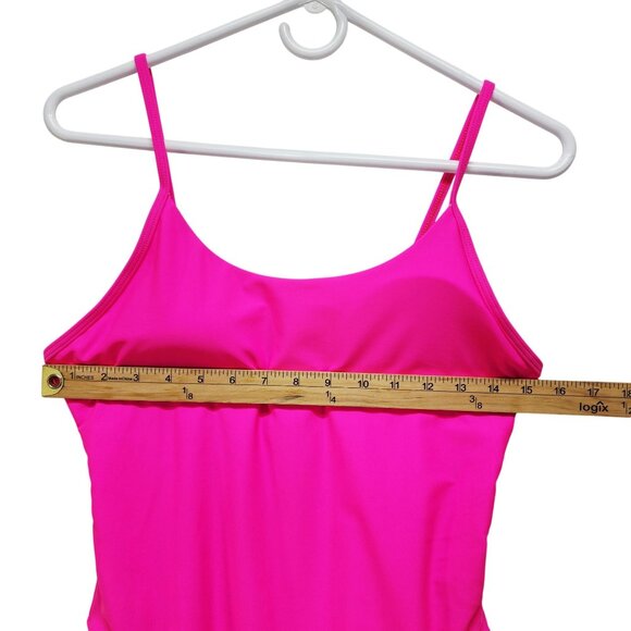 Hot Pink Womens One-Piece Swimsuit With Adjustable Straps Size Large - Picture 5 of 9